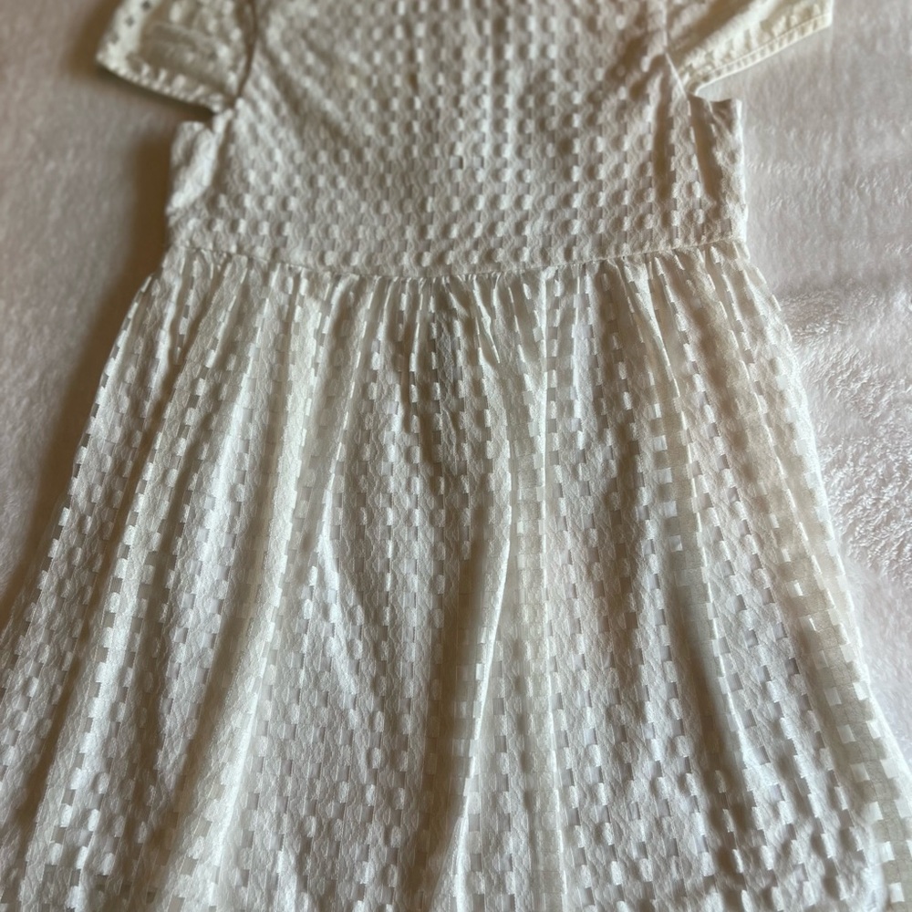 Milly White Pleated Puff Sleeve Dress for Weddings